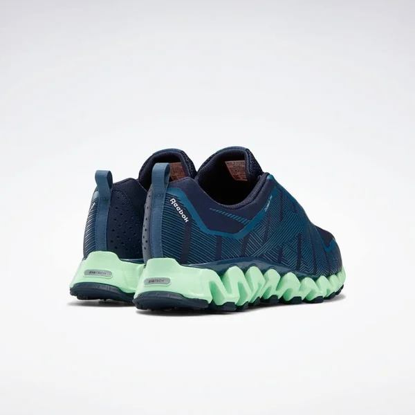 Reebok Men's ZigWild Trail 6 Shoes in Vector Navy/Brave Blue/Neon Mint Size 12 - Running Shoes
