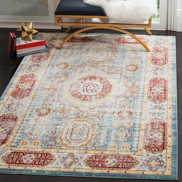 Safavieh Valencia Blue/Multi 3 ft. x 5 ft. Area Rug