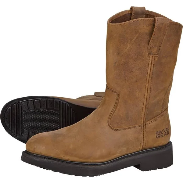 Gravel Gear Men's 10inch Wellington Boots - Brown, Size 11