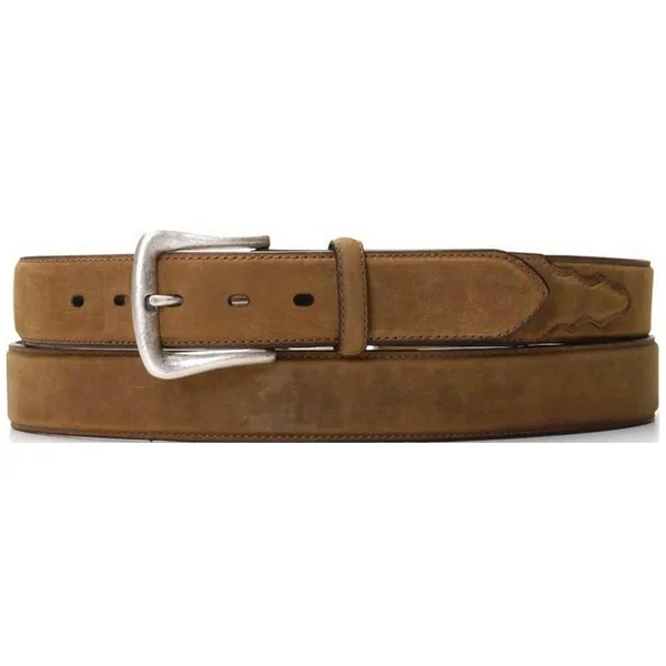 Nocona Brown Distressed Overlay Belt N2450444
