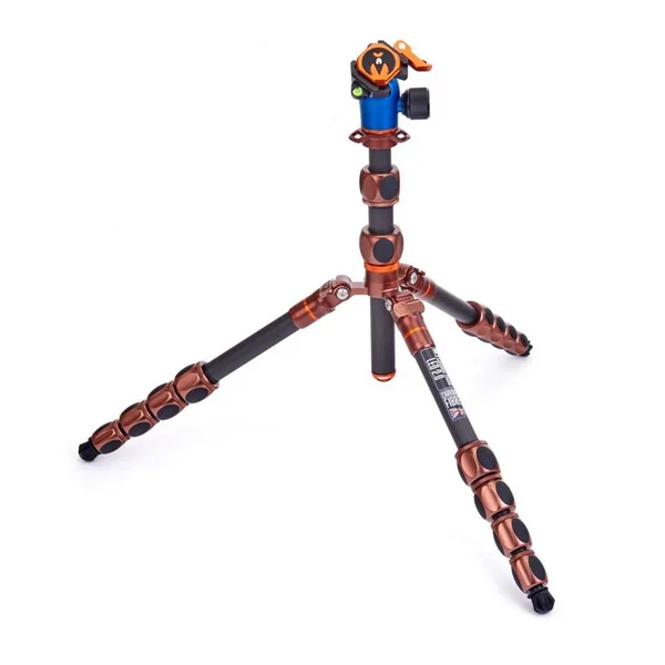 3 Legged Thing Leo 2.0 Carbon Fiber Tripod System & AirHed Pro Lever Ball Head - 66 lb Capacity, Earth Bronze & Ocean Blu