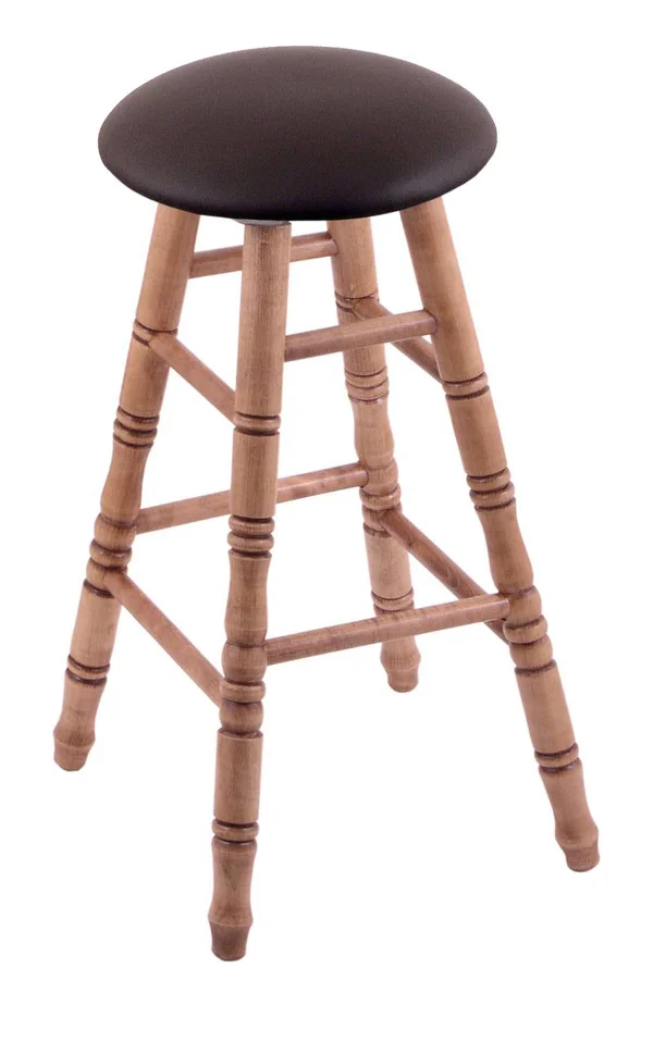 Holland Bar Stool Maple Bar Stool in Medium Finish with Allante Espresso Seat