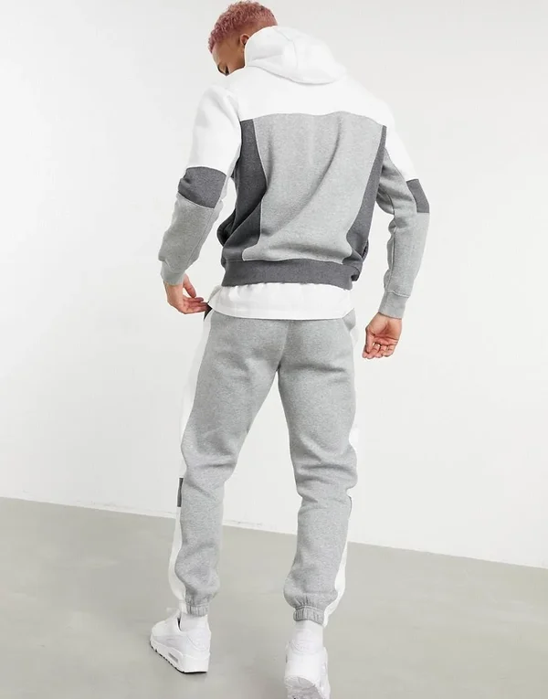 Nike NSW Color Block Jogger - Men's in Dark Grey Heather Size XL