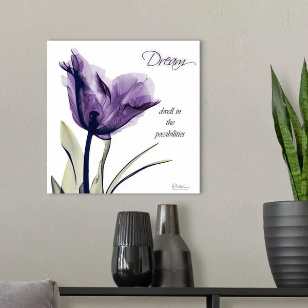 Tulip Dream X-Ray Photography - Canvas Wall Art, 16x16, Great Big Canvas