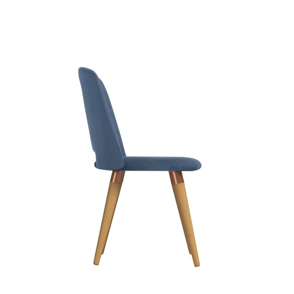 Manhattan Comfort Selina Blue Velvet Accent Chair