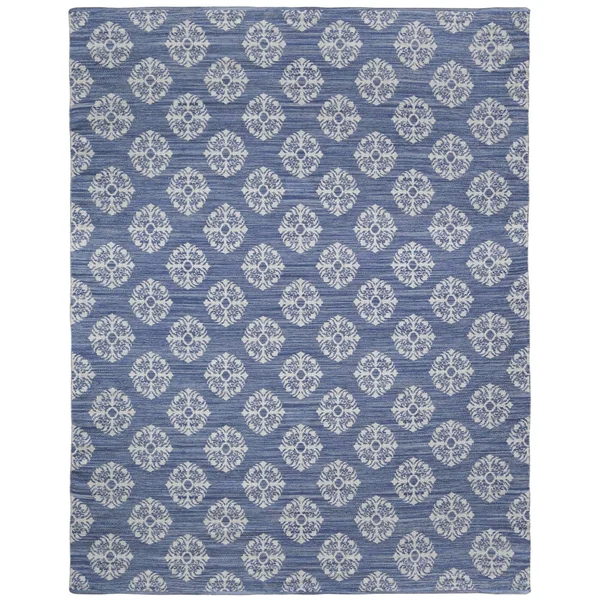 St. Croix Cj8000 Blue Medallion Cotton Jacquard (8&x10&) Rug