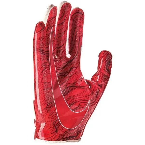 Nike Vapor Jet 5.0 Football Receiver Gloves Red/Chrome XXL