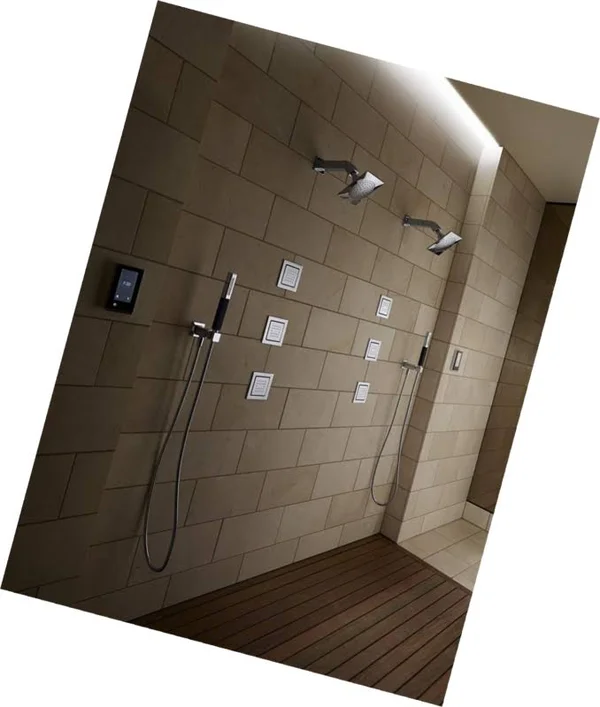 Kohler 45203-CP Shift Multifunction Square Handshower with Black Handle - 2.0 GPM, Polished Chrome