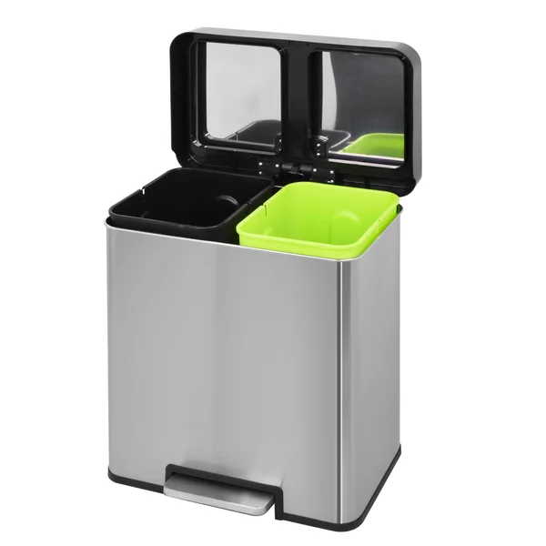 Rectangular Stainless Steel 10.6 Gallon Step-On Trash Can Innovaze