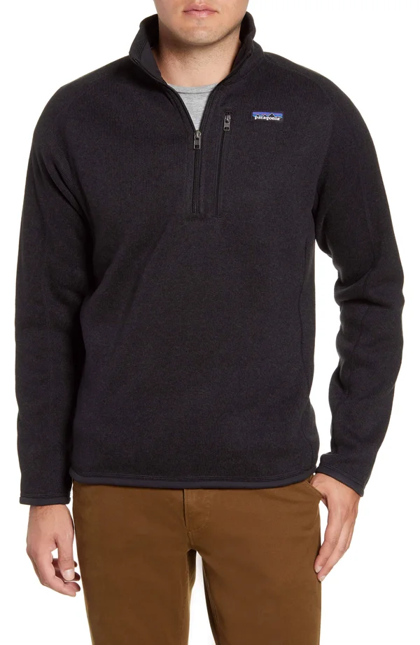Patagonia Men's Better Sweater 1/4 Zip Black Xs