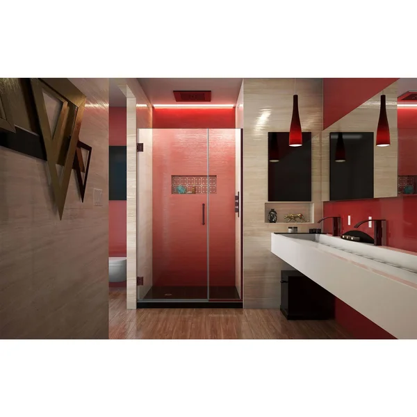 DreamLine SHDR-243757210-06 Unidoor Plus 37-1/2 to 38 in. W x 72 in. H Hinged Shower DOOR, Oil Rubbed Bronze Finish Hardware