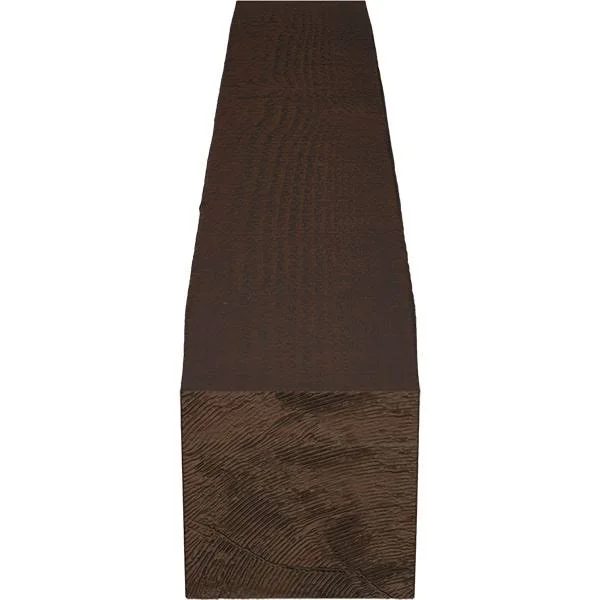 Ekena Millwork MANURS08X10X60ZH 8x22H x 10x22D x 60x22W Rough Sawn Faux Wood Fireplace Mantel, Premium Hickory