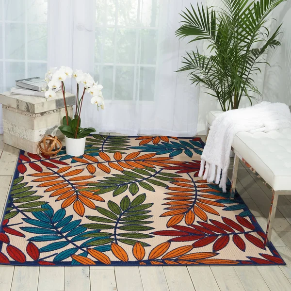 Nourison Aloha Area Rug - Multicolor, 6& x 9&