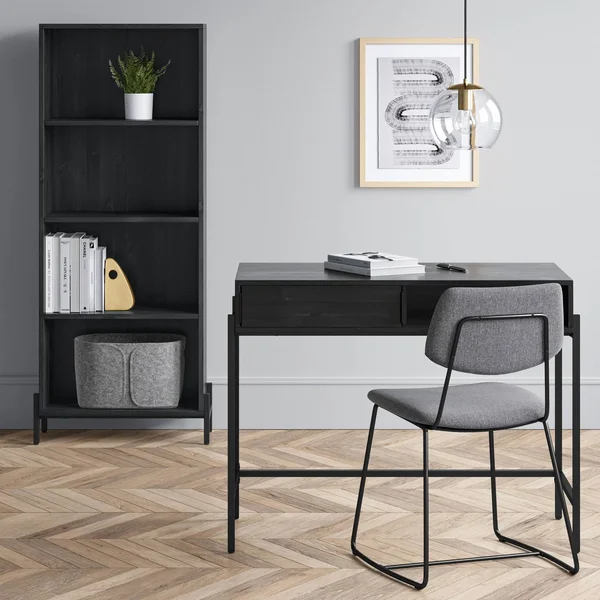Clarence Desk with Sliding Storage Black - Project 62