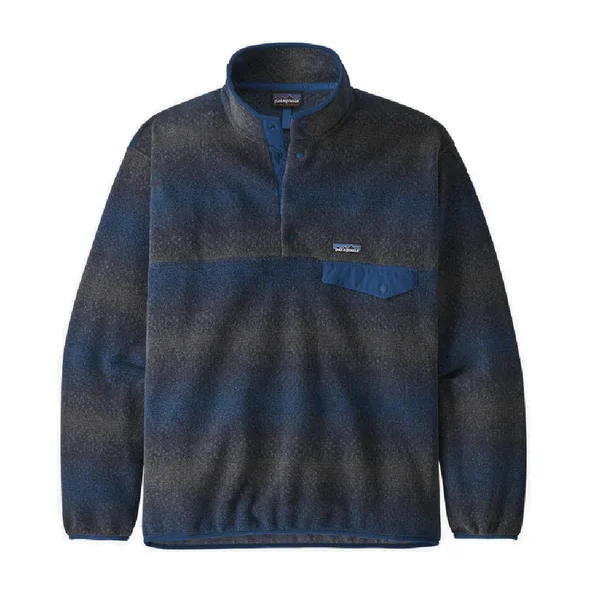 Patagonia Men's Synchilla Snap-T Pullover, Gem Stripe: New Navy, Xs