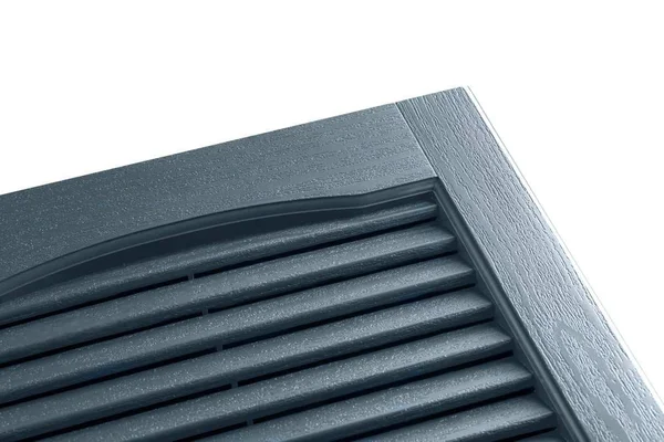 Alpha 2-Pack 14.5-in W x 46.5-in H Indigo Blue Louvered Vinyl Exterior Shutters - VBL15X47IB