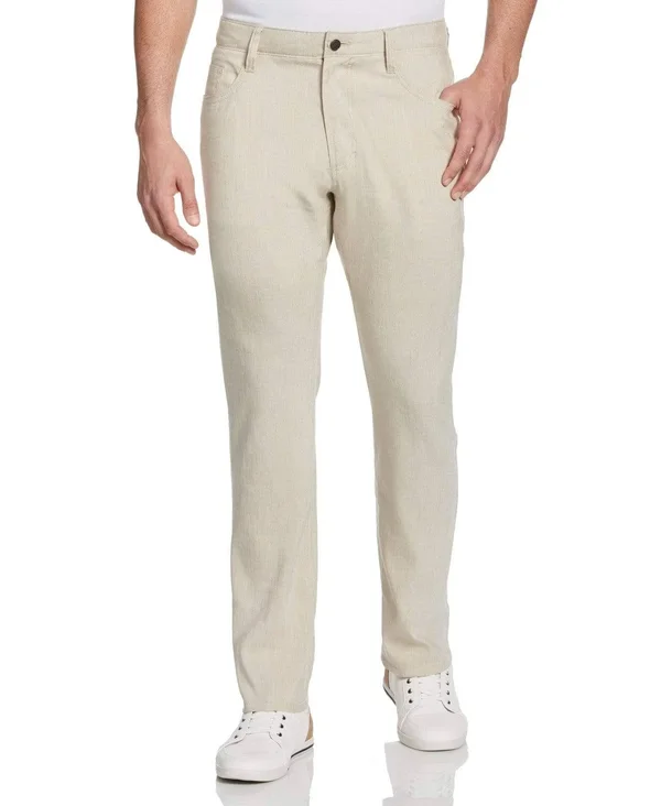 Cubavera Men's Five-Pocket Pants - Natural Linen