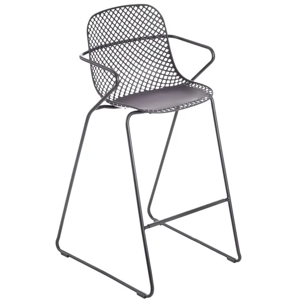 Grosfillex Ramatuelle '73 Barstool in Gris Pavement - 2/pk