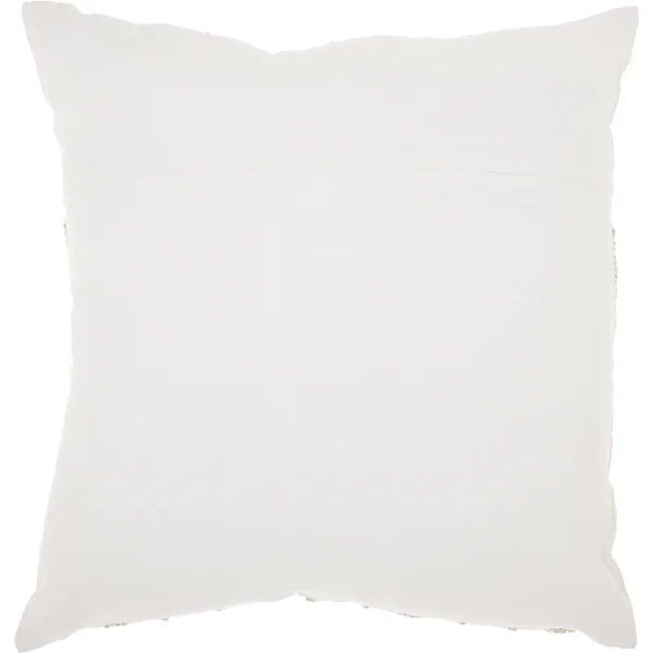 Mina Victory Luminecence Silver Fleur De Lis Silver Throw Pillow