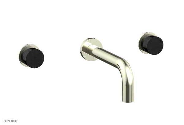 Phylrich Wall Lavatory Set Marble Handles - Burnished Nickel 2301315B