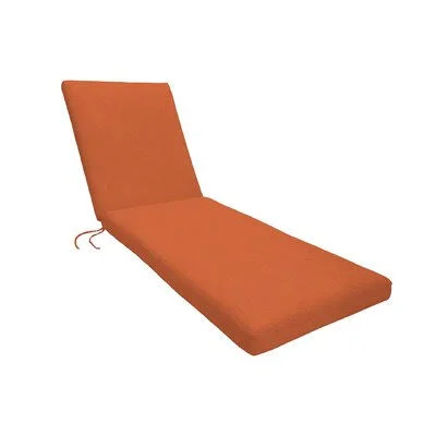 Eddie Bauer Sunbrella Chaise Lounge Cushion Fabric: Spectrum Cayenne - Size: 2.5x22 H x 26x22 W x 82x22 D