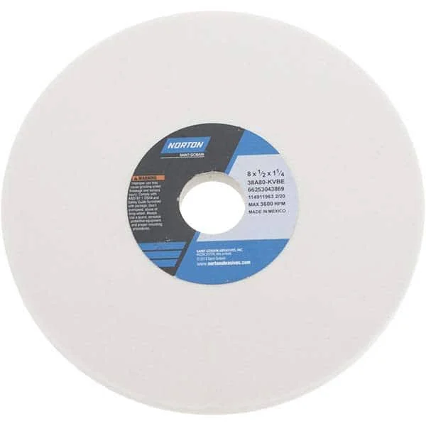Norton 66253043869 Grinding Wheel - t1, 8X1/2X1.25, ao, 80G, pk5