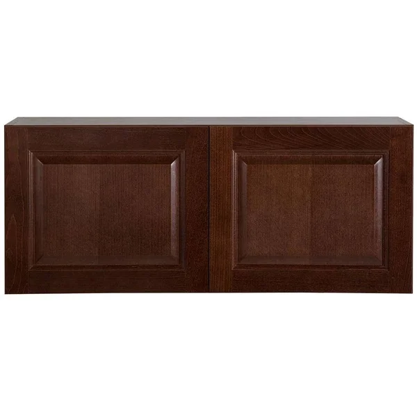 Hampton Bay Benton Assembled 36x15x12 in. Wall Cabinet in Amber