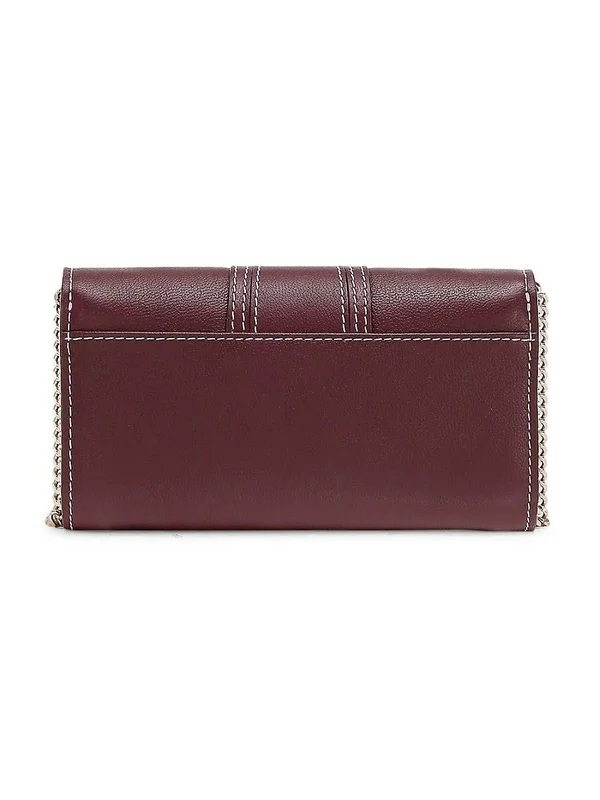 See by Chloé Women's Hana Leather Chain Wallet - Dark Purple One-Size