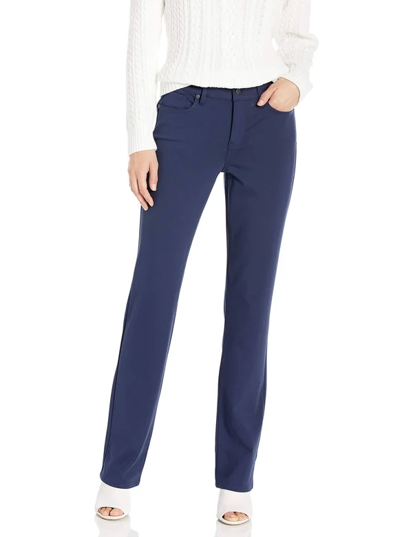 Nydj Marilyn Straight Ponte Pants, Size Reg 12, Evening Tide