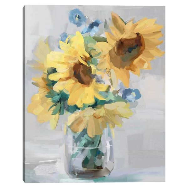 Petite Fleurs Sunflowers II by Studio Arts Canvas Art Print - 22x28