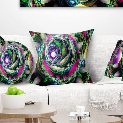 Floral Colorful Exotic Whirlpool Flower Pillow East Urban Home Size: 18x22 x 18