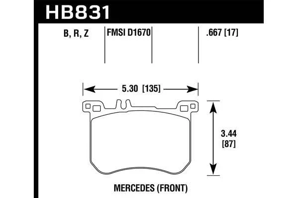Hawk HB831Z.667 - Hawk Performance Ceramic Brake Pads