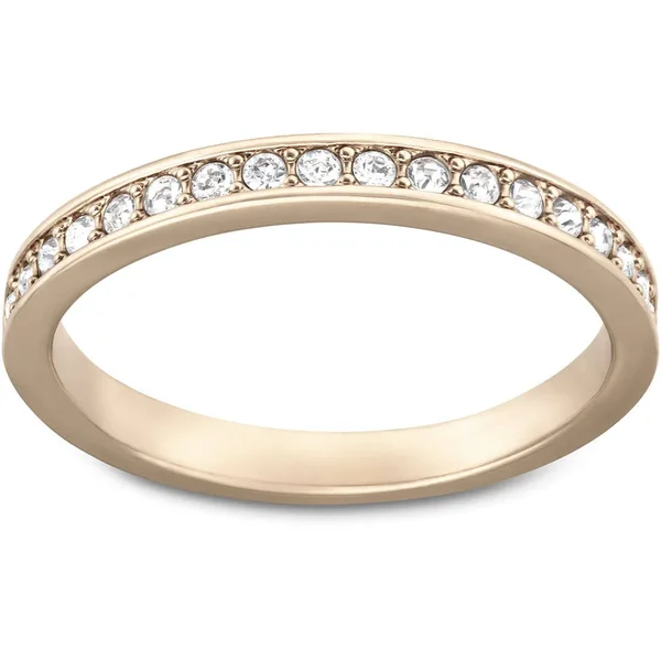 Swarovski Ladies White/Rose-Gold Tone Plated Rare Ring - Brand Size 55