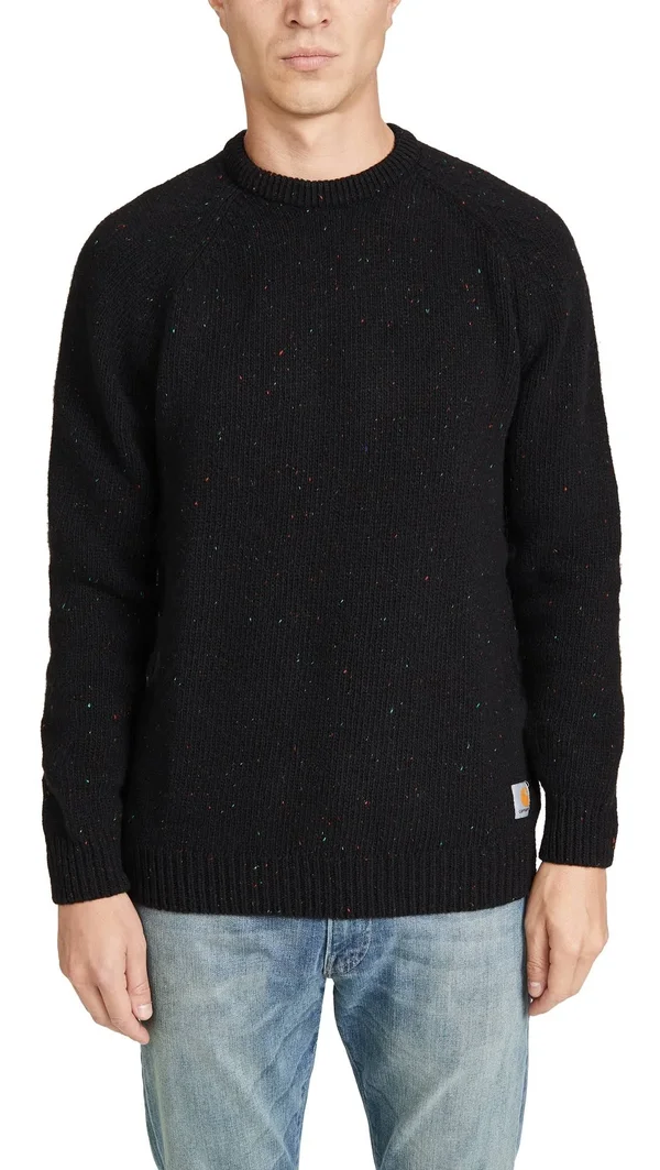 Carhartt WIP Anglistic Sweater I010977 Black Heather