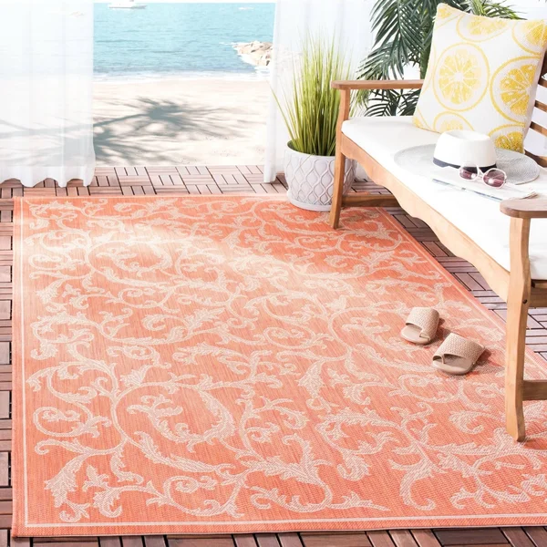 Safavieh Courtyard CY2653-3202 2&3x22 x 14&0x22 Runner Terracotta - Natural Area Rug