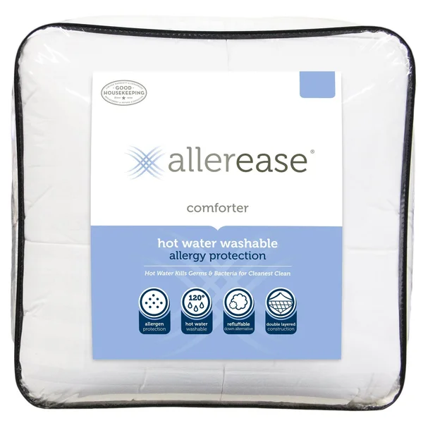 Allerease Hot Water Washable Allergy Protection Comforter - Full/Queen, White