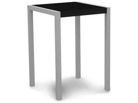 POLYWOOD Mod 36x22 Dining Table - Textured Black - Lime