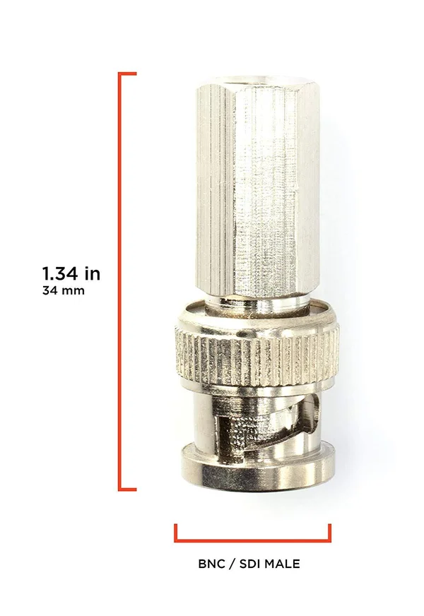 The Cimple Co - RG59 Coaxial Cable Connector, Screw on (Twist on) - SDI, HD-SDI, Cctv, Security, Video Card, Camera, Solderless
