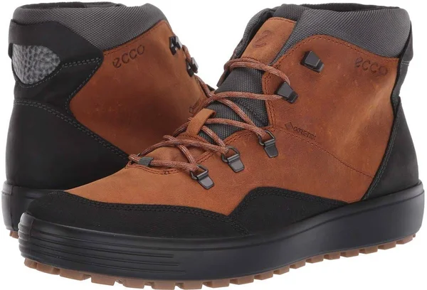 Ecco Men's Soft 7 Tred GTX Terrain Mid Boots - Black/Amber
