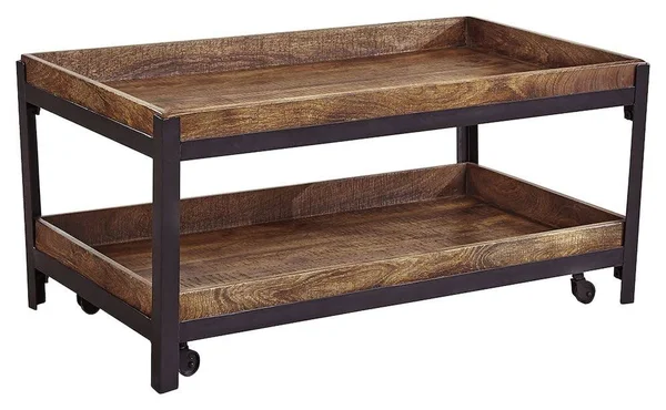 Ashley Viggani Two-Tone Rectangular Cocktail Table T940-1