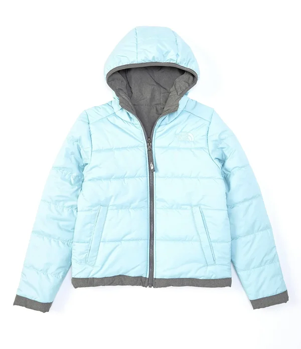 The North Face Reversible Perrito Jacket Girls TNF Medium Grey Heather