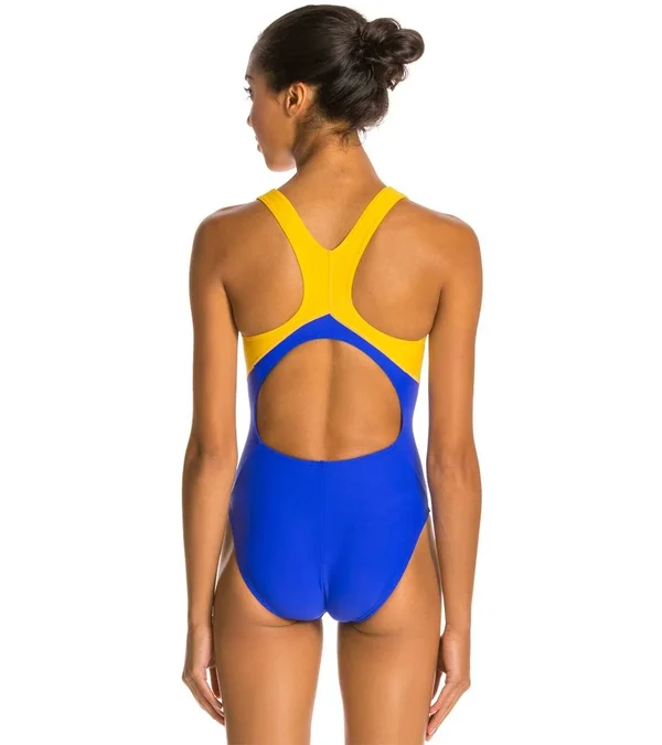 TYR Girl's Alliance T-Splice Maxfit Swimsuit Gold 24 Malit1y