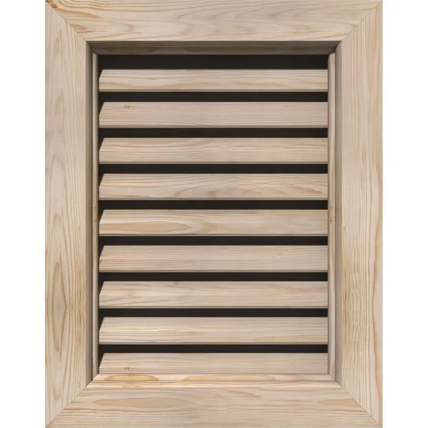 Ekena Millwork GVWVE24X2400SFPPI 24x22W x 24x22H Vertical Gable Vent (29x22W x 29x22H Frame Size): Primed, Functional, Smooth Pi
