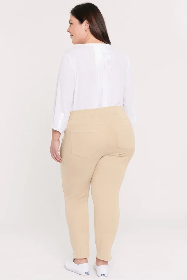Nydj Women's Skinny Ankle Pull-On Jeans in Plus Size in Marisol Warm Sand - Size: 14W