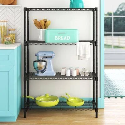 Alberty 54x22 H x 36x22 W x 14x22 D 4 Shelf Shelving Unit Wayfair Basics Finish: Black