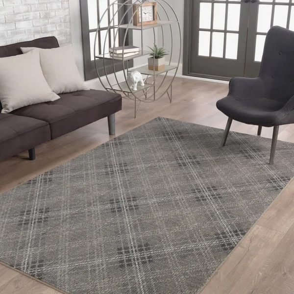 Mohawk Home Russell Plaid Area Rug, 2&x3&, Charcoal