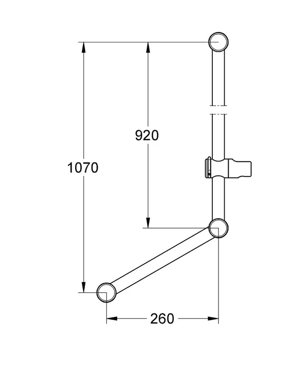 Grohe Relexa Shower Rail with Handle 900 mm 28587000