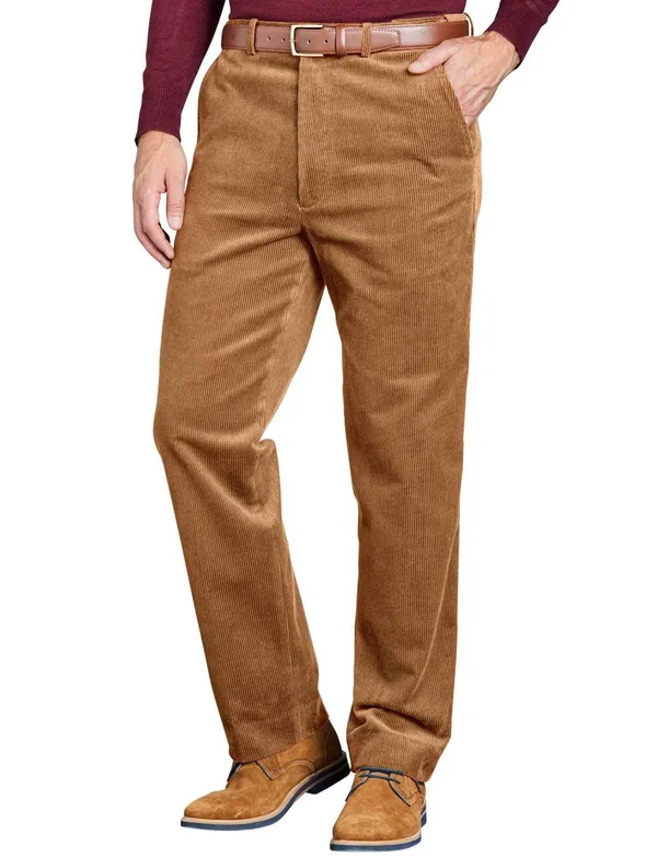 Chums, Mens, Corduroy Cotton Trouser Pants with Hidden Extra Waistband, Color