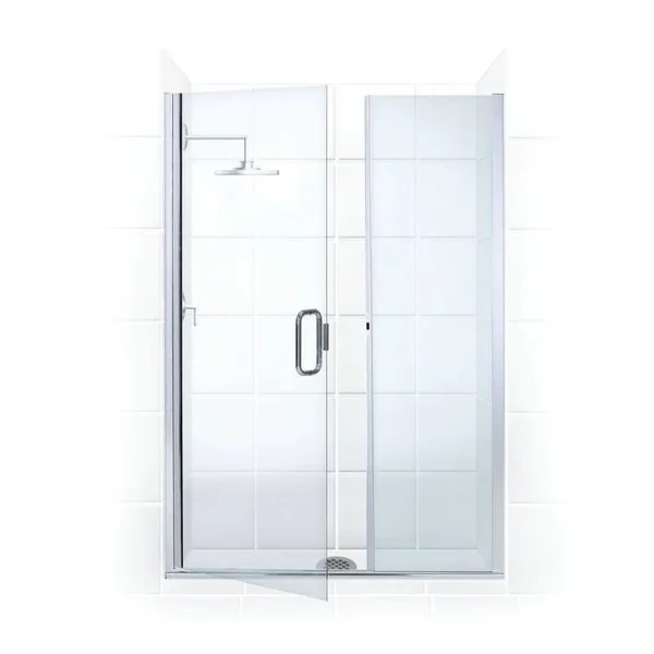 Coastal Shower Doors HC41IL.70-C Illusion Series 41x22 x 70x22 Frameless Shower Door Chrome