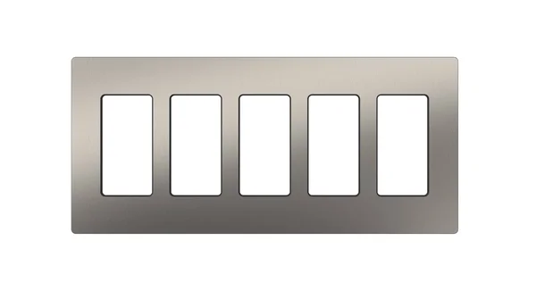 Lutron CW-5-SS Claro 5-Gang Wallplate Stainless Steel